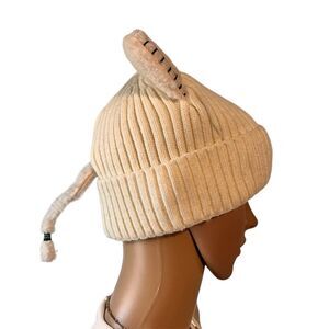 Women Girl Cat Ear Beanie Knitted Beanie Fashion Kitty Ears Warm Winter Hat